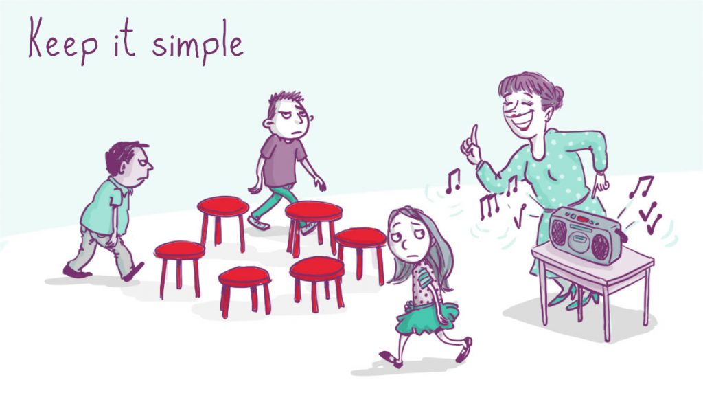 Keep it simple - musical chairs